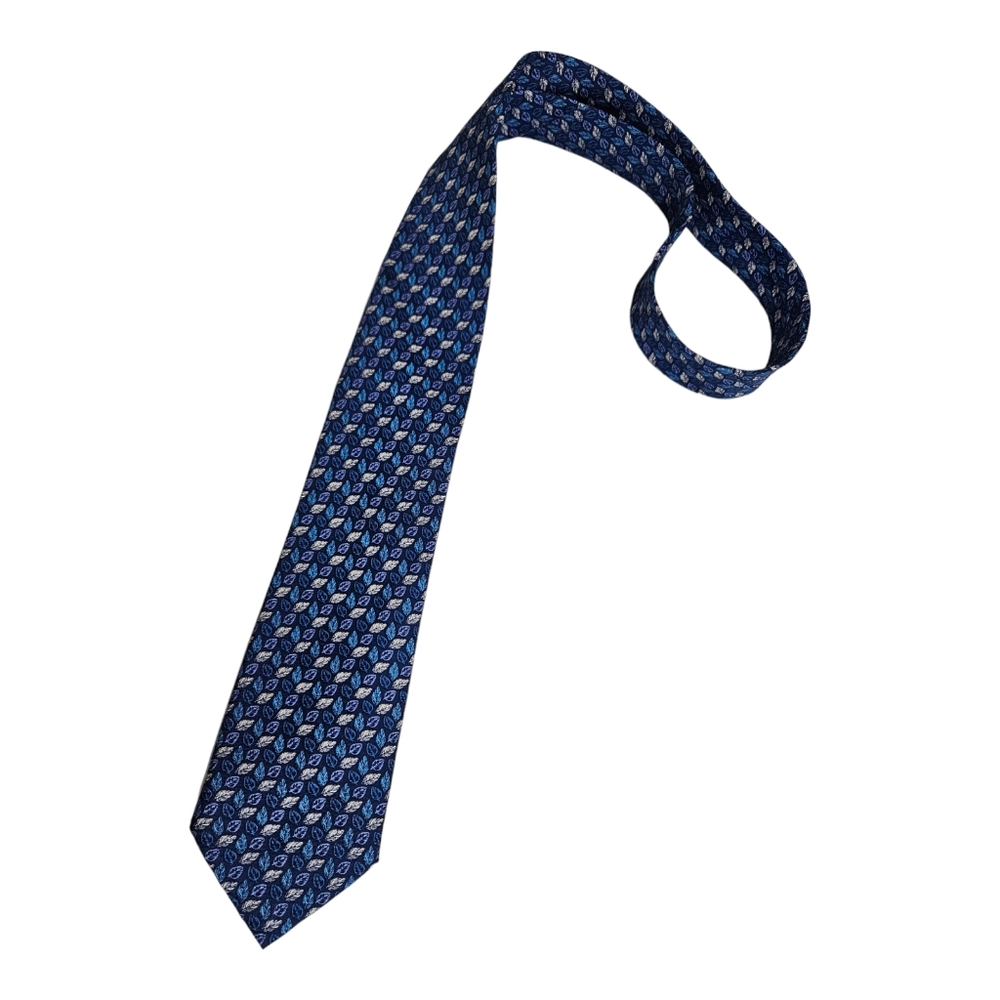 PINEDA COVALIN RARE Blue Tobacco CUBA Silk LUXURY Tie MEXICO